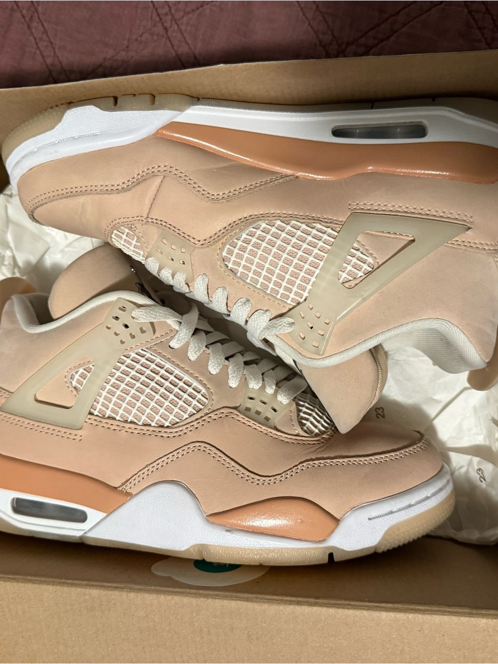Jordan Women’s Sneakers in tan and White